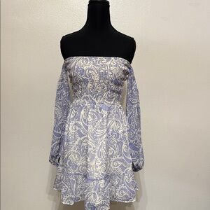 Express’s light and airy off the shoulder dress.